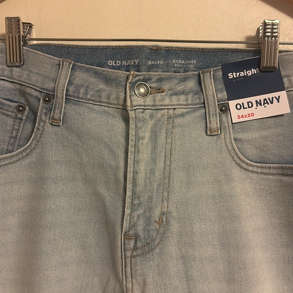 Men’s Old Navy 34x30 Blue Jeans Straight NWT - Picture 1 of 4